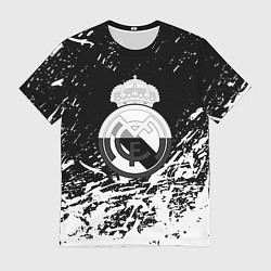 Футболка мужская Реал Мадрид краски текстура, цвет: 3D-принт