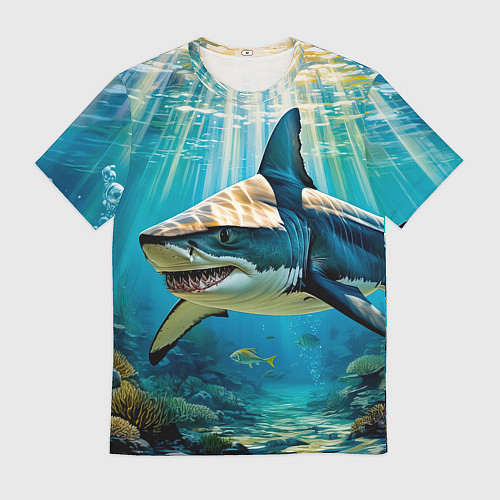 Мужская футболка Хищник кораллового рифа / 3D-принт – фото 1