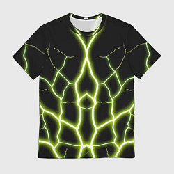 Мужская футболка Color green black