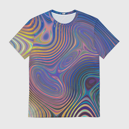 Мужская футболка Абстрактная рябь / 3D-принт – фото 1