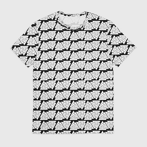 Мужская футболка Символы валькнут как защитная кольчуга / 3D-принт – фото 1
