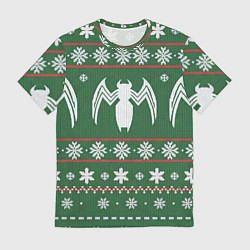 Мужская футболка Рождественский свитер Венома