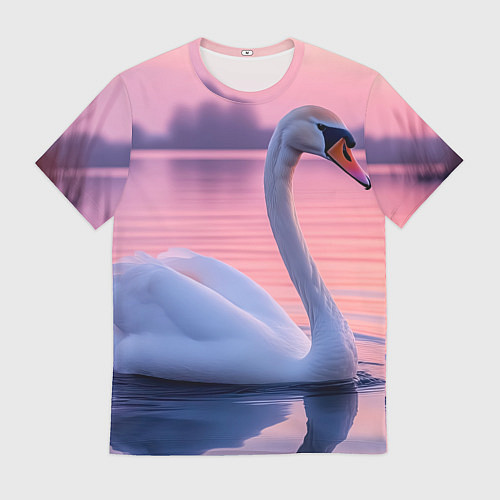 Мужская футболка Лебединая элегия / 3D-принт – фото 1