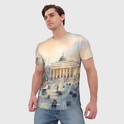 Футболка мужская Питер - снежный день, цвет: 3D-принт — фото 2