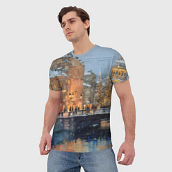 Футболка мужская Снежный вечер в Питере, цвет: 3D-принт — фото 2