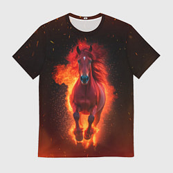 Мужская футболка Огонь а не лошадь