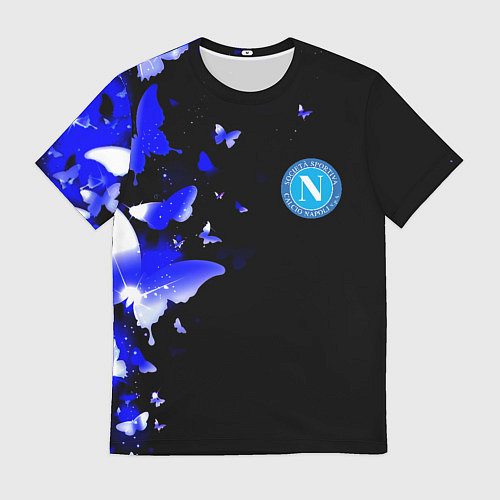 Мужская футболка Наполи бабочки текстура / 3D-принт – фото 1
