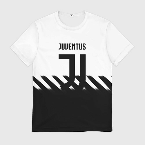 Мужская футболка Ювентус полосы геометрия линии / 3D-принт – фото 1