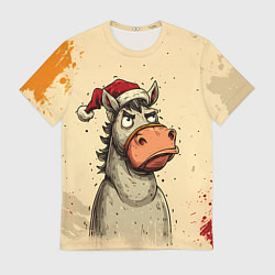 Мужская футболка Задумчивая лошадь