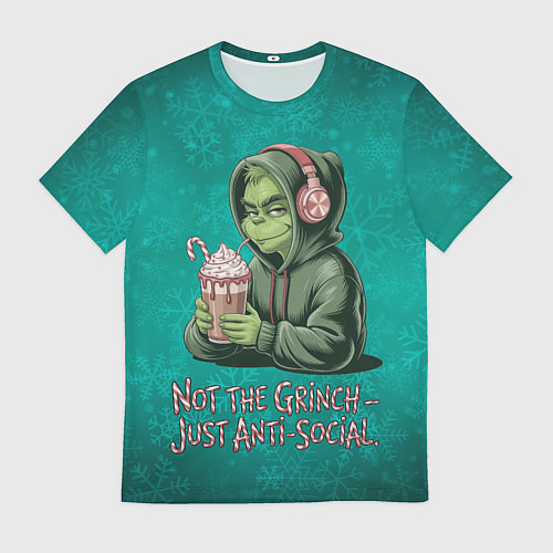 Мужская футболка Антисоциальный Гринч / 3D-принт – фото 1