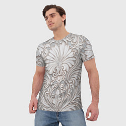 Футболка мужская Вензельные цветы, цвет: 3D-принт — фото 2