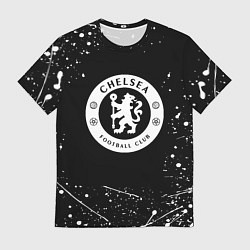 Футболка мужская Челси белые краски всплеск, цвет: 3D-принт