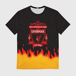 Футболка мужская Liverpool огонь спорт, цвет: 3D-принт