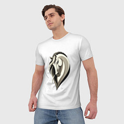Футболка мужская Грациозная лошадь с гривой, цвет: 3D-принт — фото 2