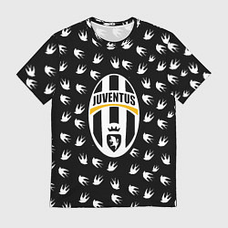 Футболка мужская Ювентус ласточки паттерн, цвет: 3D-принт