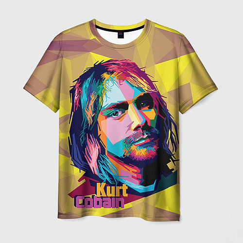 Мужская футболка Kurt Cobain: Abstraction / 3D-принт – фото 1