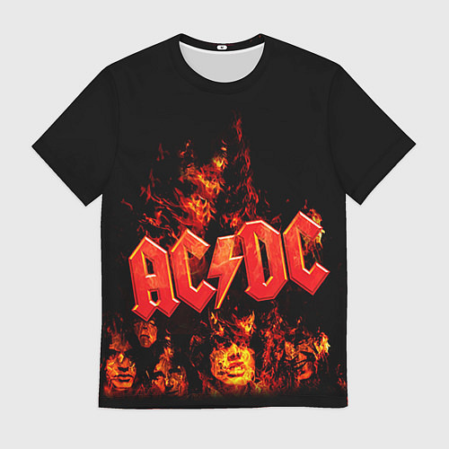 Мужская футболка AC/DC Flame / 3D-принт – фото 1