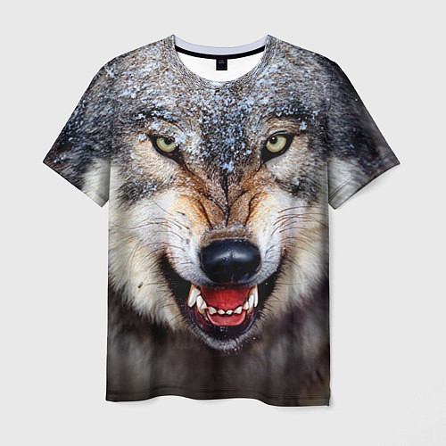 Мужская футболка Взгляд волка / 3D-принт – фото 1