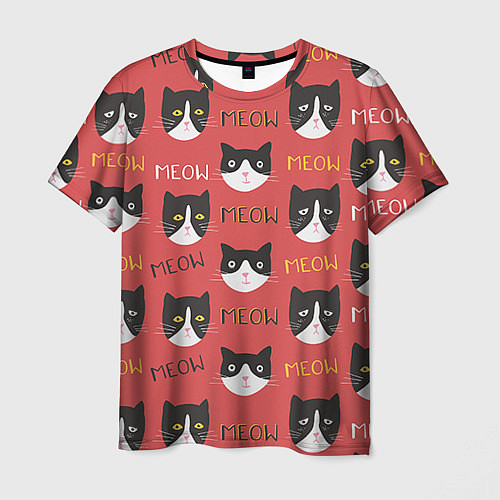 Мужская футболка Meow / 3D-принт – фото 1