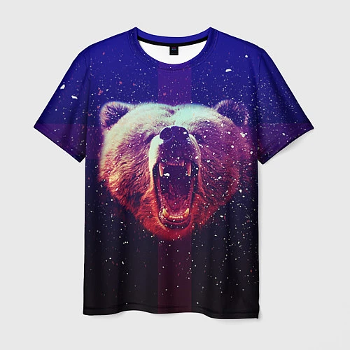 Мужская футболка Roar Bear / 3D-принт – фото 1