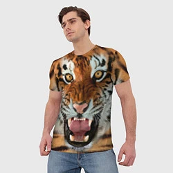 Футболка мужская Взгляд тигра, цвет: 3D-принт — фото 2