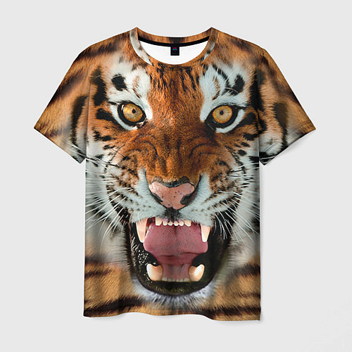 Мужская футболка Взгляд тигра / 3D-принт – фото 1