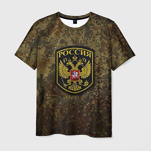 Мужская футболка Камуфляж: Россия / 3D-принт – фото 1