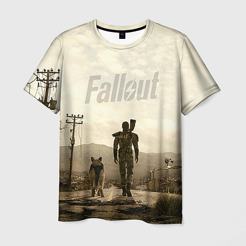 Мужская футболка Fallout City / 3D-принт – фото 1