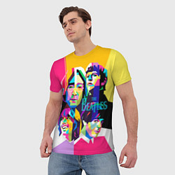 Футболка мужская The Beatles: Poly-art, цвет: 3D-принт — фото 2