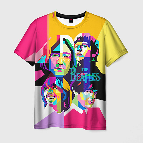 Мужская футболка The Beatles: Poly-art / 3D-принт – фото 1