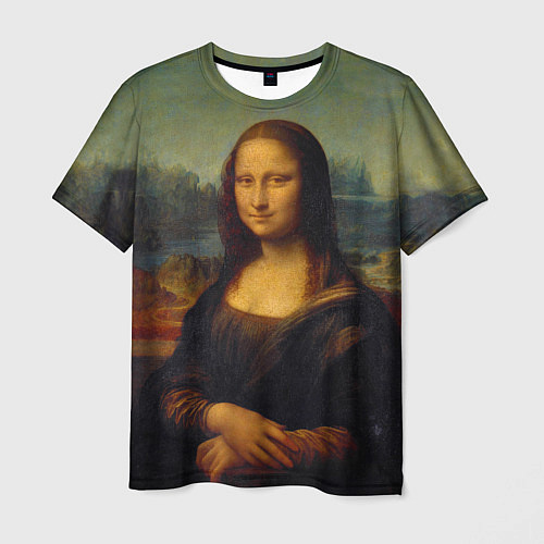 Мужская футболка Леонардо да Винчи - Мона Лиза / 3D-принт – фото 1