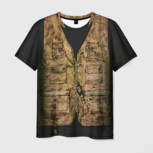 Мужская футболка Жилетка охотника / 3D-принт – фото 1