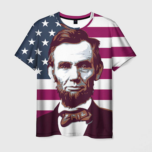 Мужская футболка Авраам Линкольн / 3D-принт – фото 1