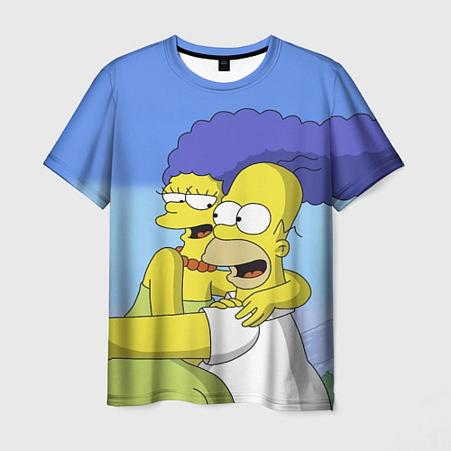 Мужская футболка Гомер и Мардж / 3D-принт – фото 1