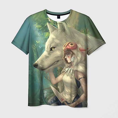 Мужская футболка Принцесса и волк / 3D-принт – фото 1