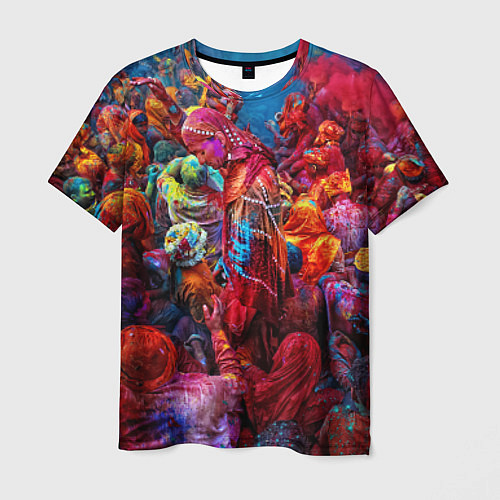 Мужская футболка Индуистский фестиваль красок Х / 3D-принт – фото 1