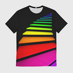 Мужская футболка Радужная лестница