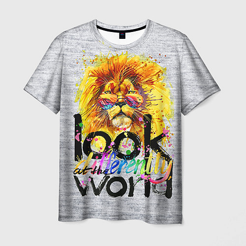 Мужская футболка Funny Lion / 3D-принт – фото 1