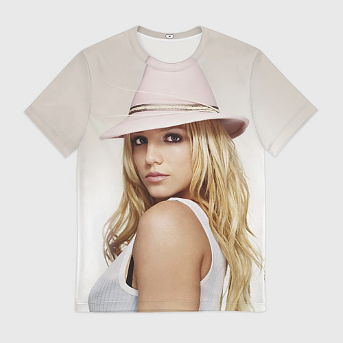 Мужская футболка Бритни Спирс в розовой шляпе / 3D-принт – фото 1