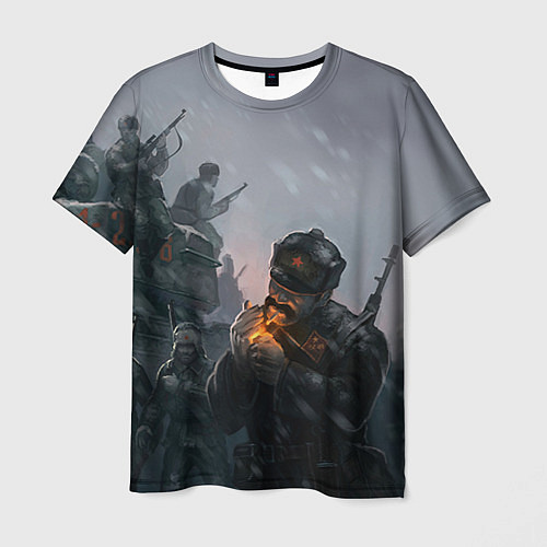 Мужская футболка Солдаты / 3D-принт – фото 1