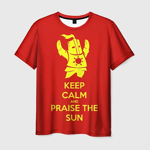 Мужская футболка Keep Calm & Praise The Sun / 3D-принт – фото 1