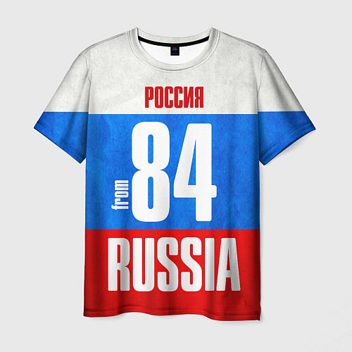 Мужская футболка Russia: from 84 / 3D-принт – фото 1