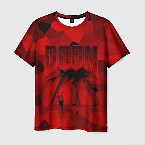 Мужская футболка DOOM: Red Polygon / 3D-принт – фото 1