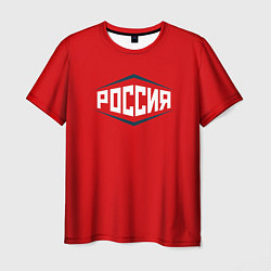 Футболка мужская Россия, цвет: 3D-принт