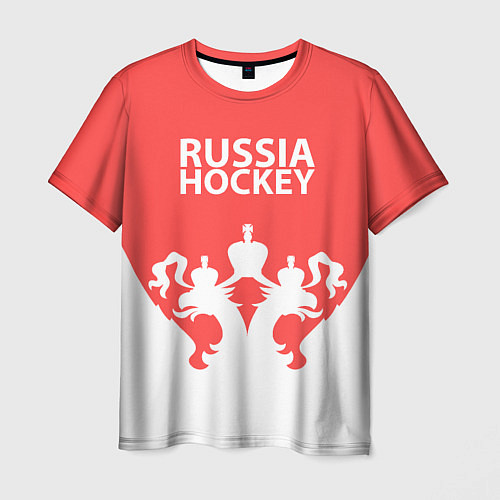 Мужская футболка Russia Hockey / 3D-принт – фото 1