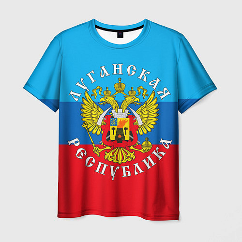 Мужская футболка Луганская республика / 3D-принт – фото 1