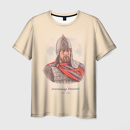 Мужская футболка Александр Невский 1220-1263 / 3D-принт – фото 1