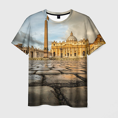 Мужская футболка Площадь святого Петра / 3D-принт – фото 1