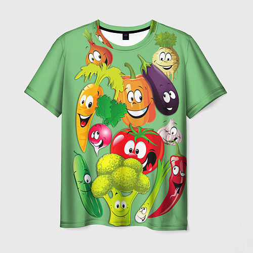 Мужская футболка Правильное питание / 3D-принт – фото 1