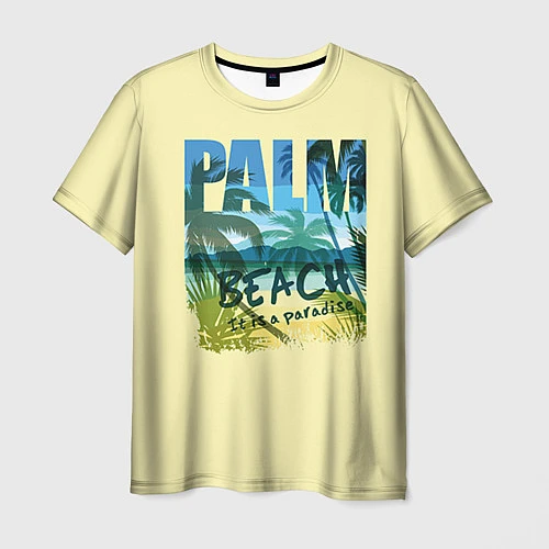 Мужская футболка Beach it is a Paradise / 3D-принт – фото 1
